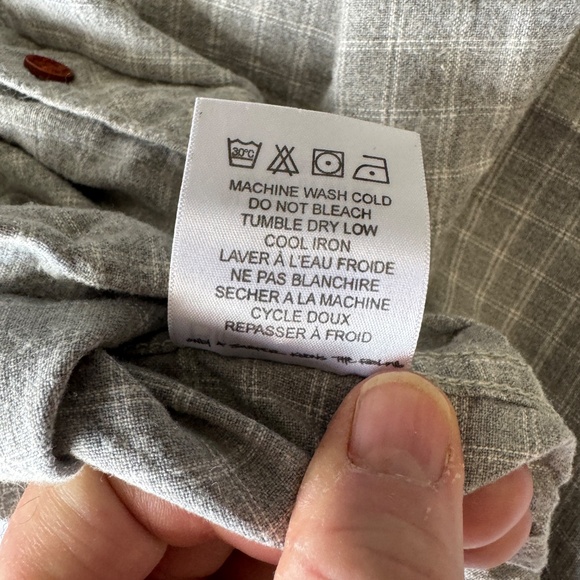 Billabong Men's Light Flannel Cotton Button Up Long‎ Sleeve Shirt Gray Large - Picture 10 of 15